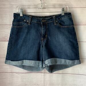 Salt Works Denim Blue Jean Shorts Mid Rise Dark Wash Size 8